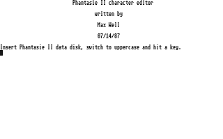 Phantasie II Character Editor atari screenshot